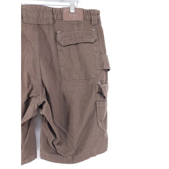 Smiths Workwear Mens Size 40 Cargo Shorts Brown Stretch Gusseted - Picture 2 of 6